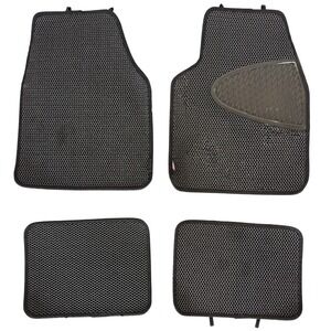 Dickies 4 Piece Universal Car Floor Mats Black Mesh Heavy Duty Set